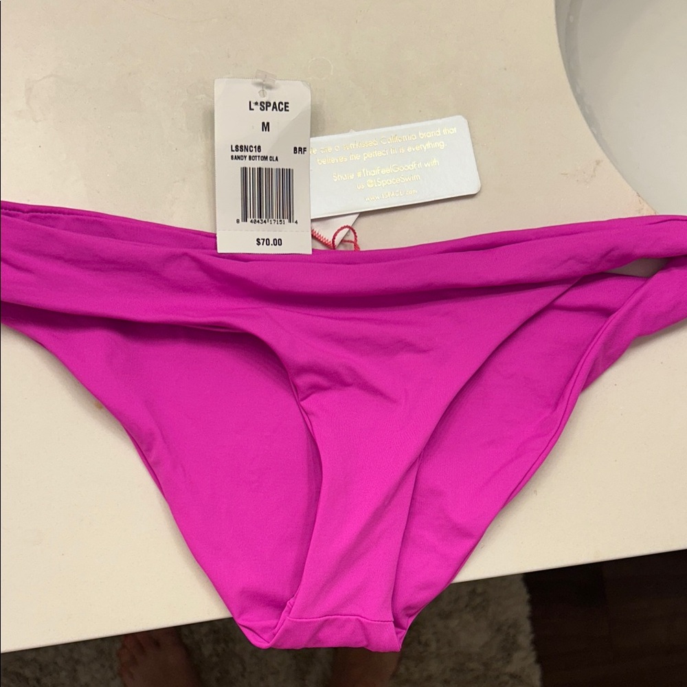 L*Space Bright Pink Bikini Bottom